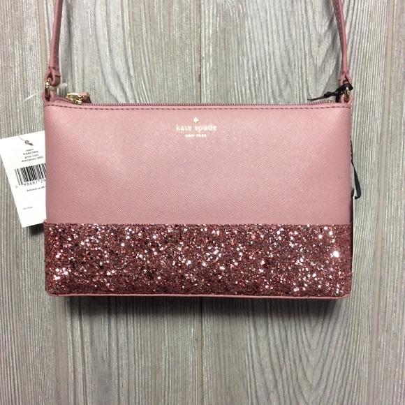 LAST ONE 💥 NWT PINK GLITTER Kate Spade Purse - Picture 1 of 4